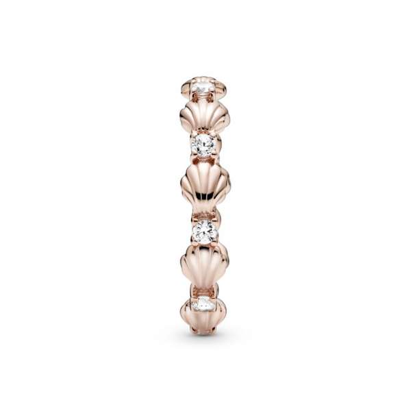 Sparkling Seashell Band Ring 