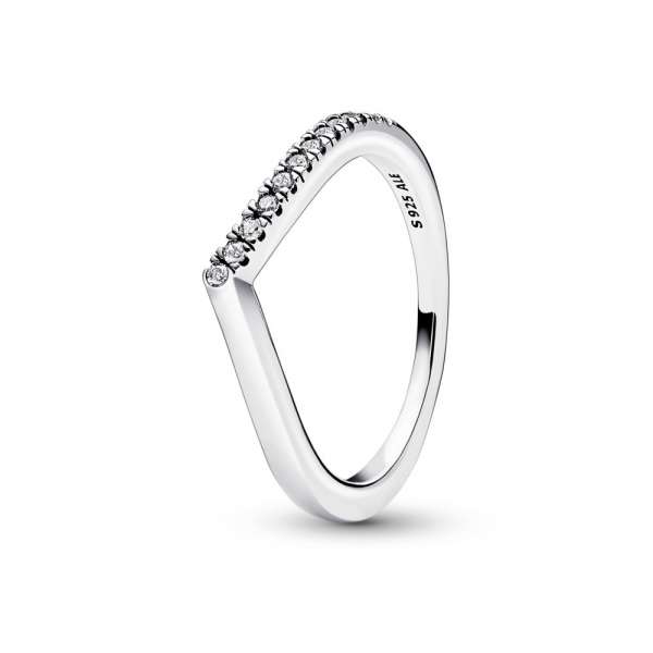 Pandora silver cubic zirconia ring hot sale
