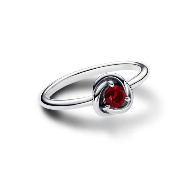 Red Eternity Circle Ring 