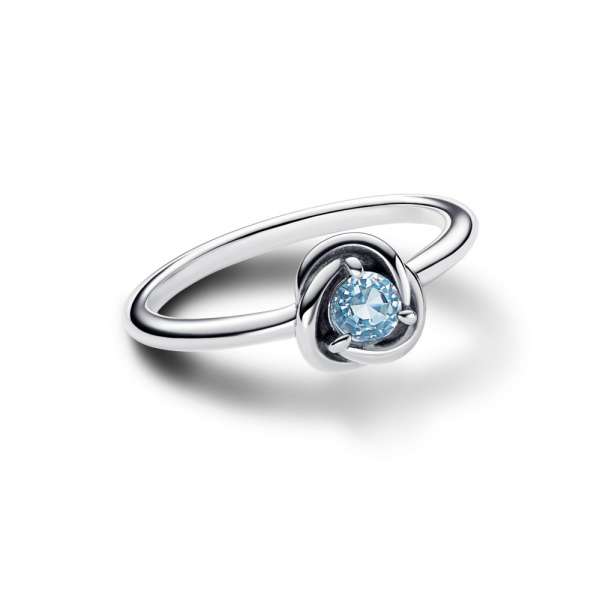 Sea Aqua Blue Eternity Circle Ring 