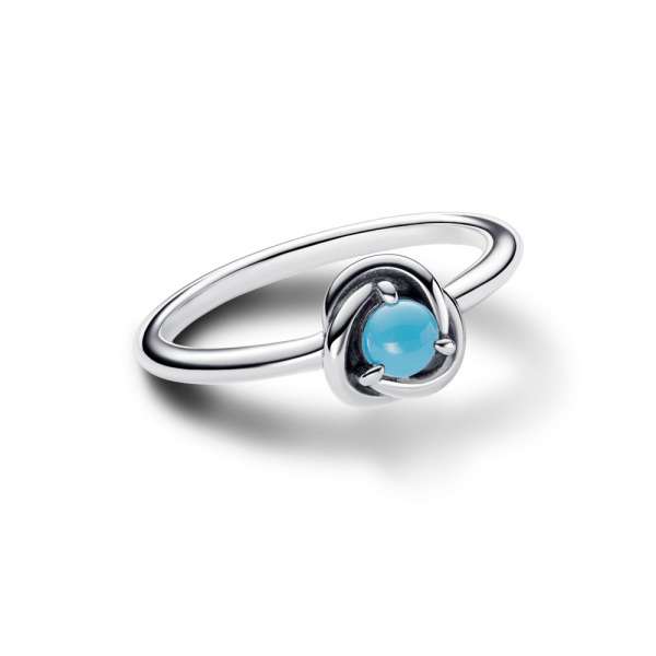 Turquoise Blue Eternity Circle Ring 