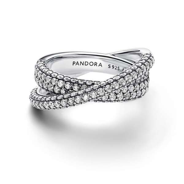 Pandora Timeless Pavé Crossover Dual Band Ring 