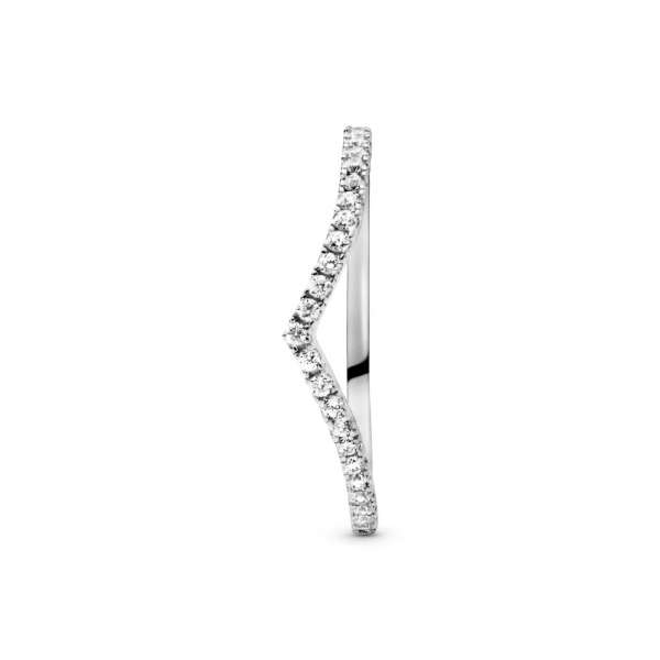 Sparkling Wishbone Ring 