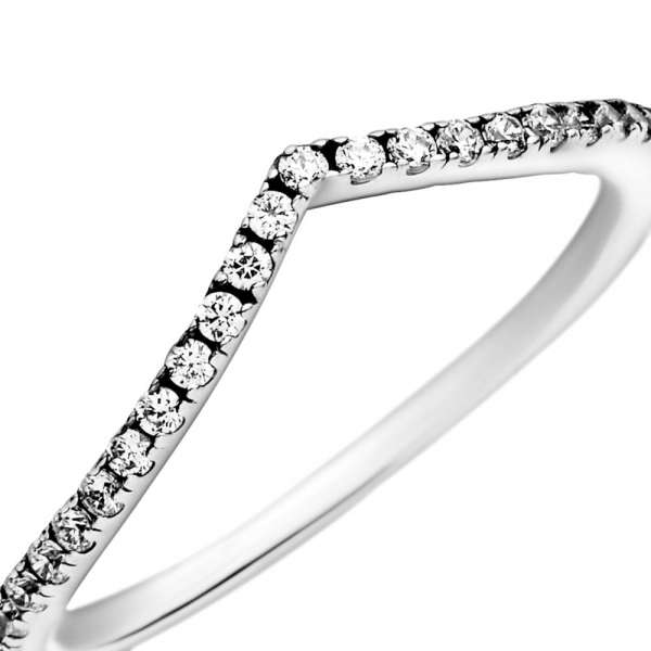 Sparkling Wishbone Ring 