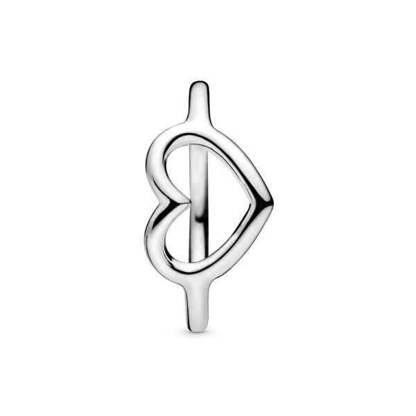 Polished Open Heart Ring 