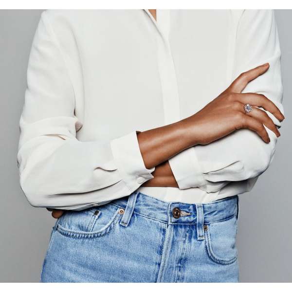 Pavé Daisy Flower Statement Ring 
