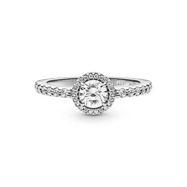 Classic Sparkle Halo Ring 