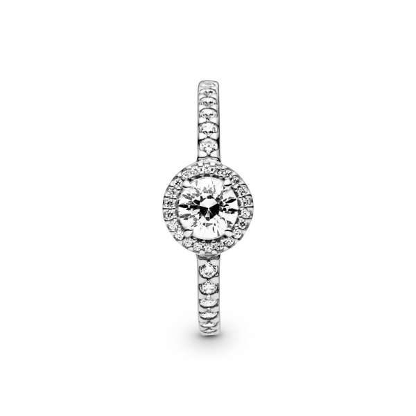 Classic Sparkle Halo Ring 