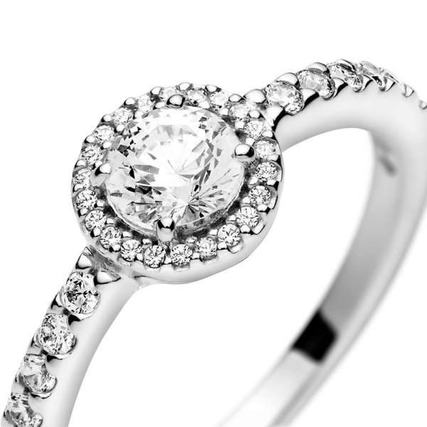 Classic Sparkle Halo Ring 