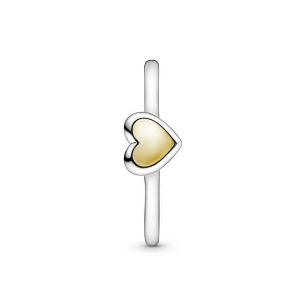 Domed Golden Heart Ring 