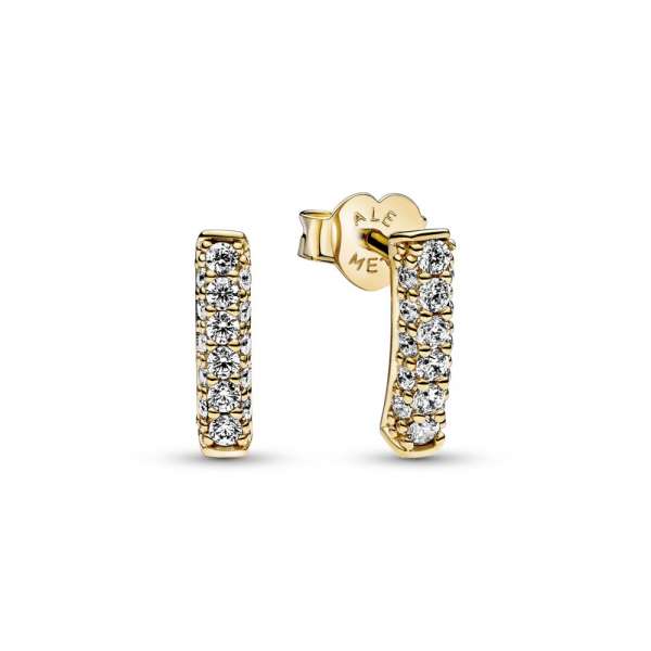 Pandora Timeless Pavé Single-row Bar Stud Earrings 