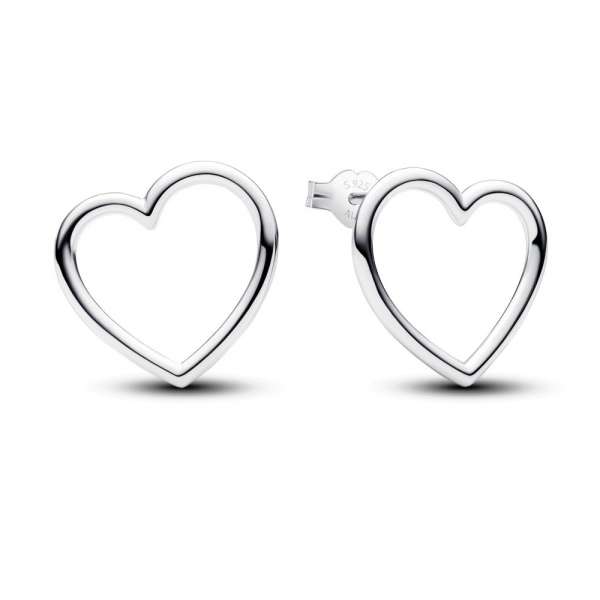 Обетки од чисто сребро во облик на срце 
