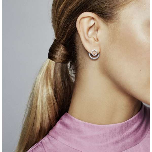 Pandora Logo Circle Stud Earrings 