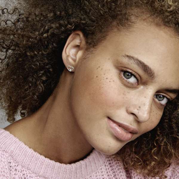 Asymmetrical Heart Stud Earrings 