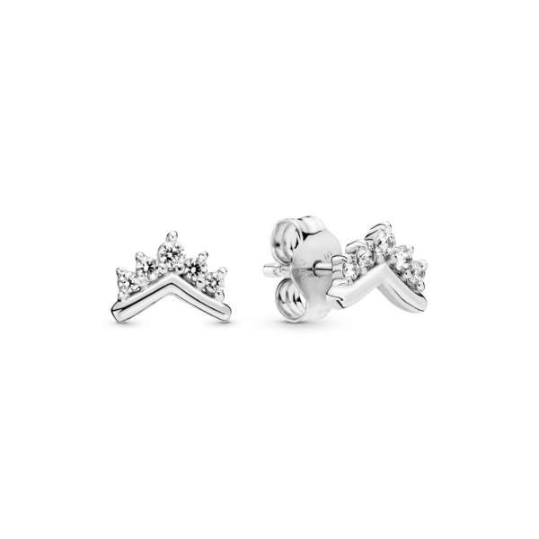 Tiara Wishbone Stud Earrings 