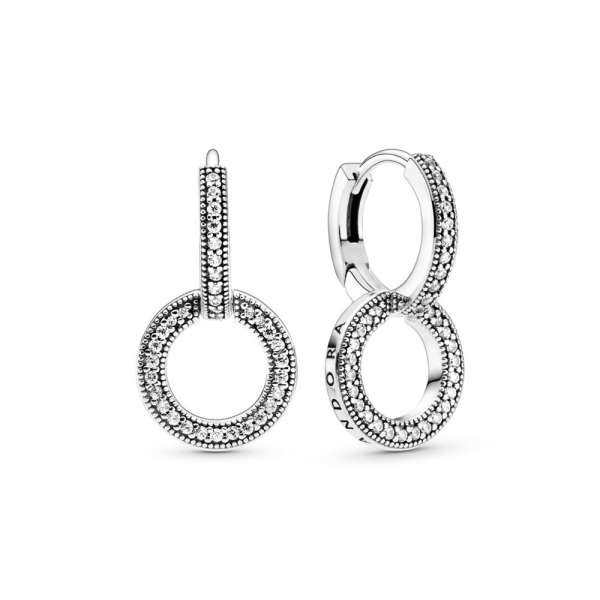 Sparkling Double Hoop Earrings 