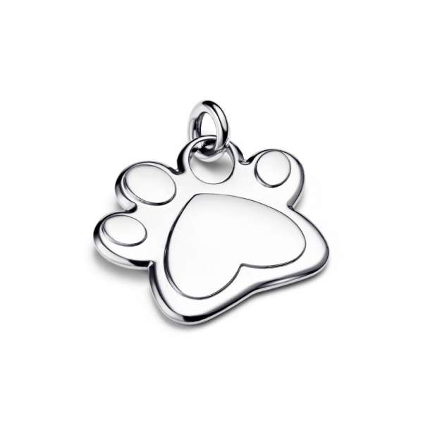 Engravable Paw Pet Collar Tag 