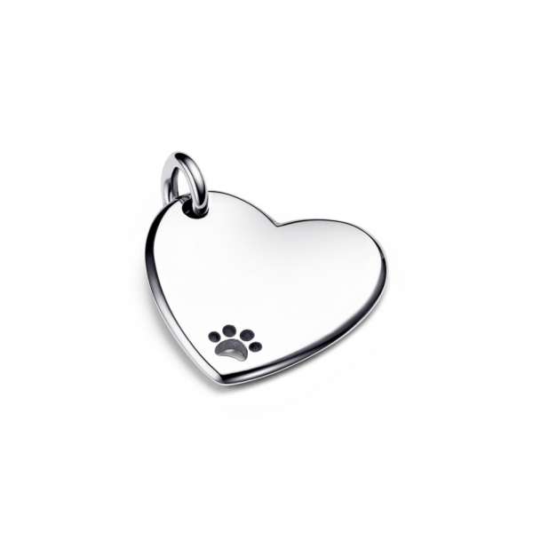 Engravable Heart Pet Collar Tag 