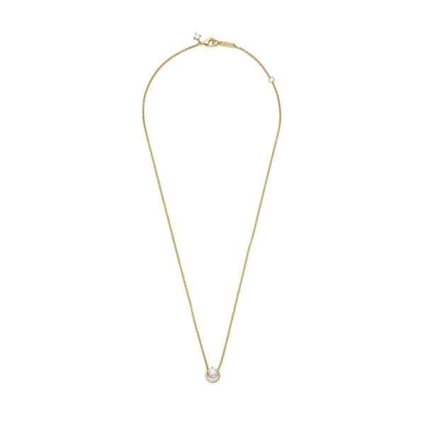 Sparkling Round Halo Pendant Collier Necklace 