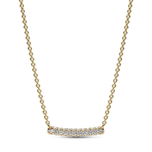 Pandora Timeless Pavé Single-row Bar Collier Necklace 