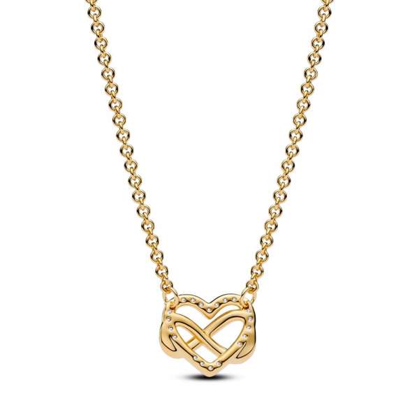 Sparkling Infinity Heart Collier Necklace 