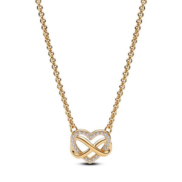 Sparkling Infinity Heart Collier Necklace 