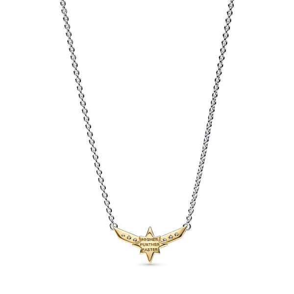 Marvel Captain Marvel Octogram Star Two tone Pendant Necklace 