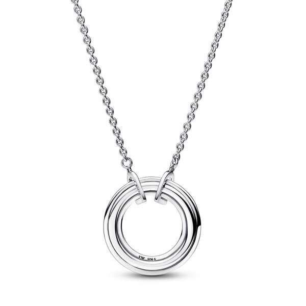 Pandora Signature Two tone Logo & Pavé Necklace 