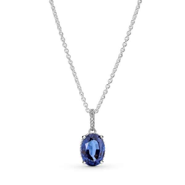 Sparkling Statement Halo Pendant Necklace 