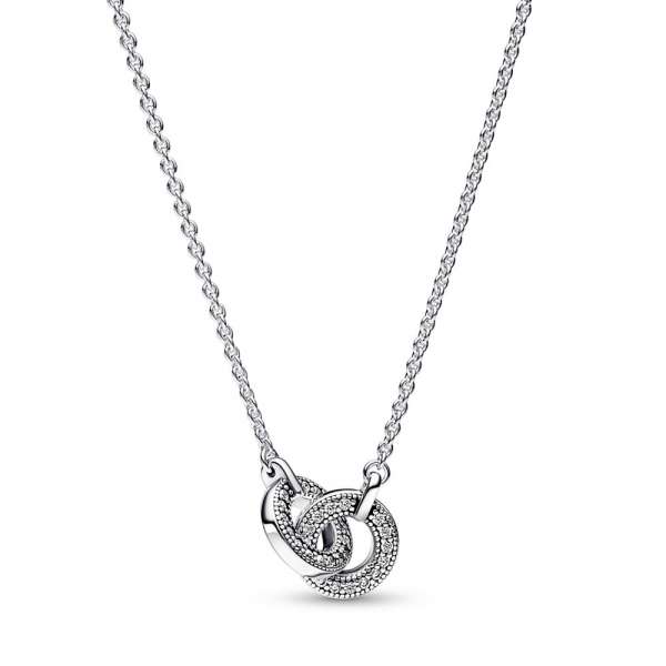 Pandora Signature Intertwined Pavé Pendant Necklace 