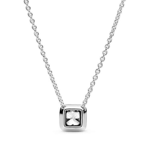 Square Sparkle Halo Necklace 