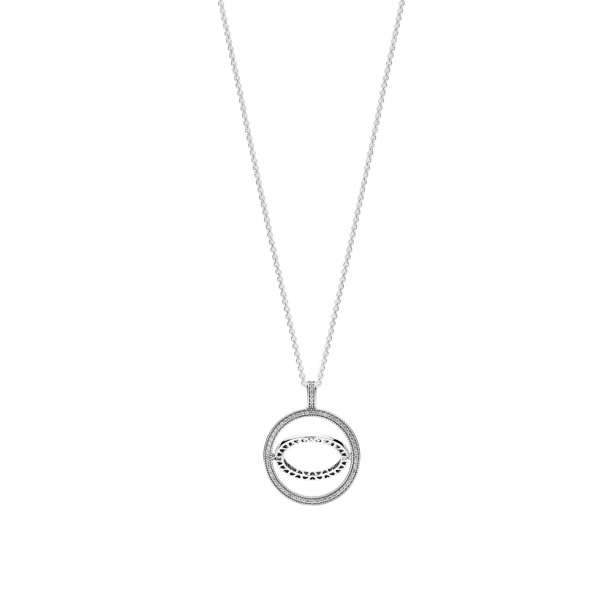 Pandora Logo Circle Necklace 