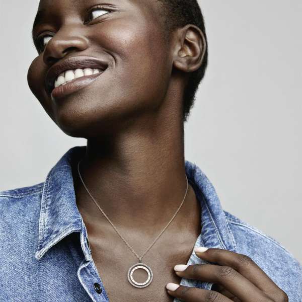 Pandora Logo Circle Necklace 