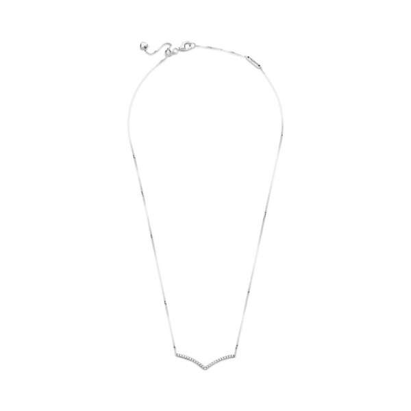 Sparkling Wishbone Necklace 