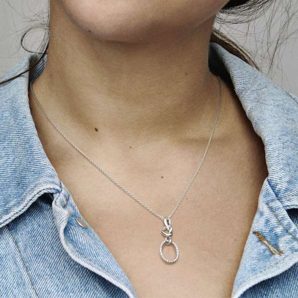Knotted Heart Pendant Necklace 
