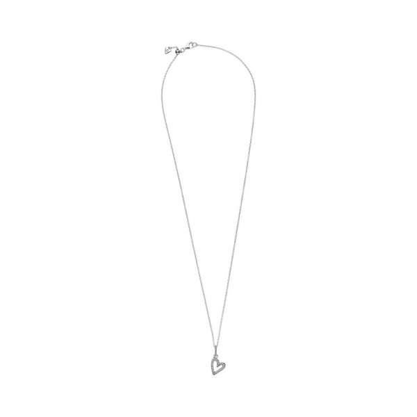 Sparkling Freehand Heart Pendant Necklace 