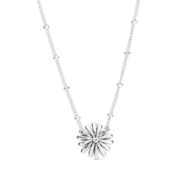 Pavé Daisy Flower Collier Necklace 