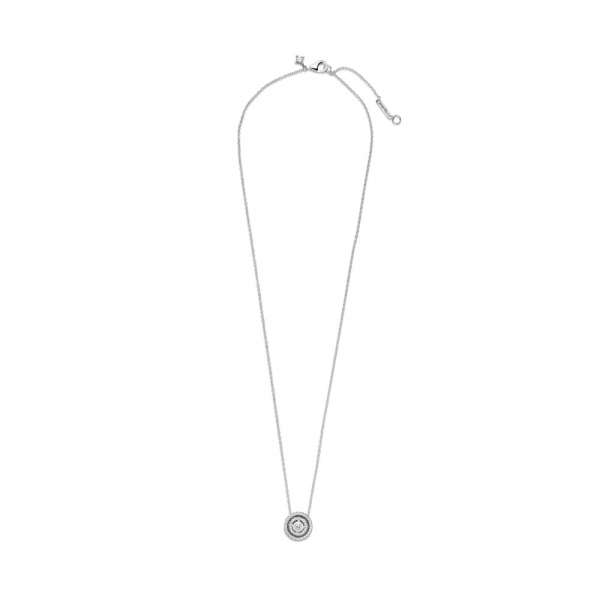 Sparkling Double Halo Collier Necklace 