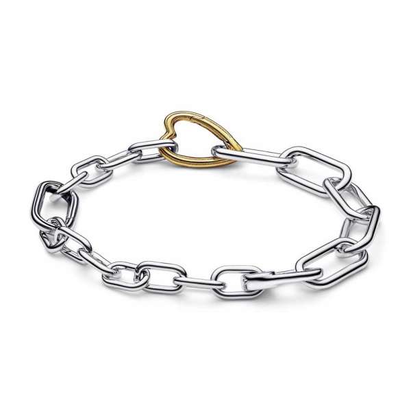 Pandora ME Two-tone Heart Link Chain Bracelet 