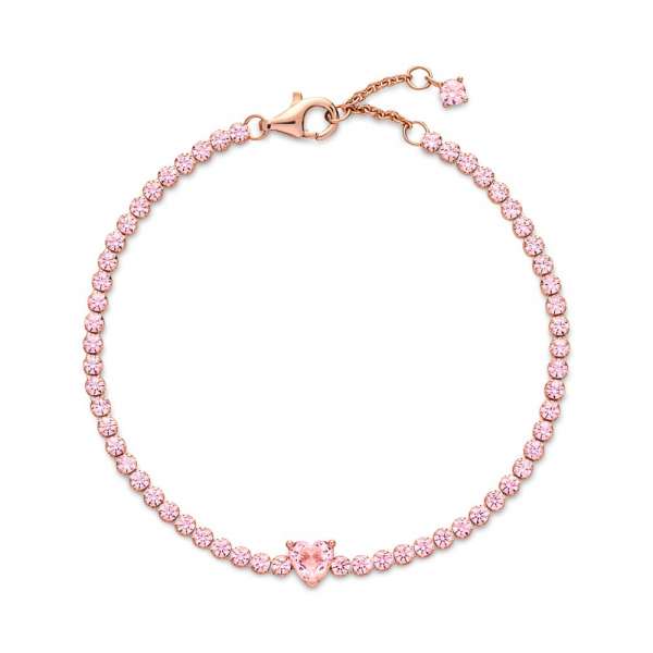 Sparkling Heart Tennis Bracelet 