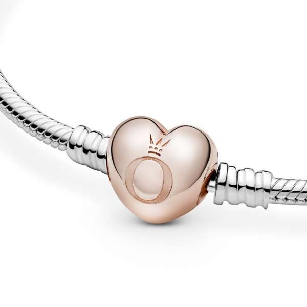 Moments Heart & Snake Chain Bracelet 