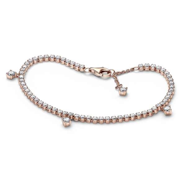Pandora rose gold tennis bracelet shop