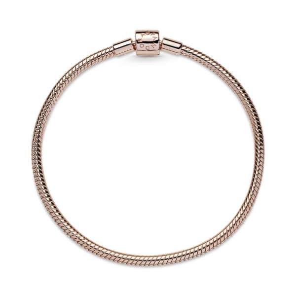 Pandora Moments Barrel Clasp Snake Chain Bracelet 