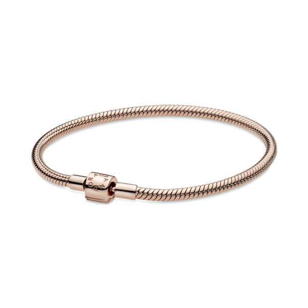 Pandora Moments Barrel Clasp Snake Chain Bracelet 