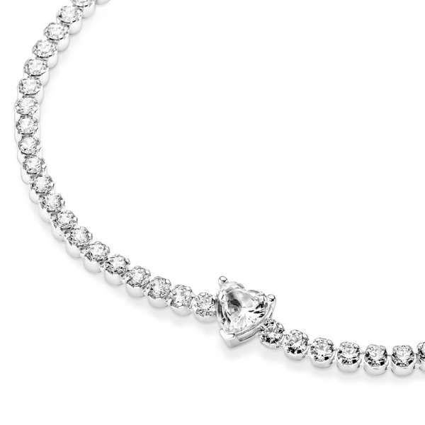 Sparkling Heart Tennis Bracelet 