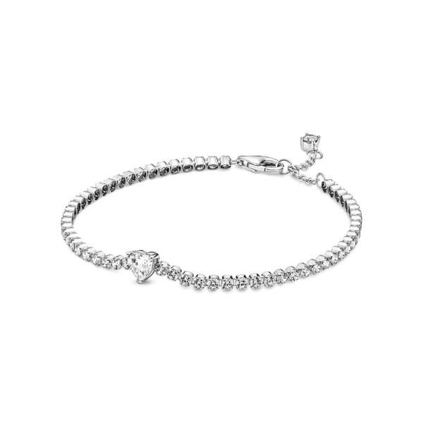 Sparkling Heart Tennis Bracelet 