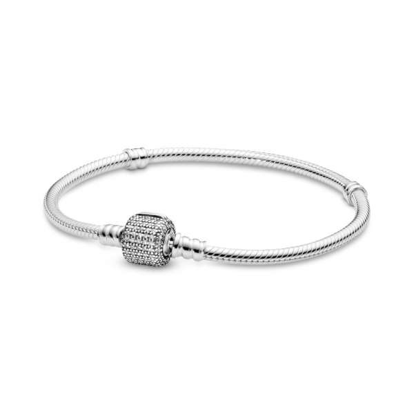 Moments Sparkling Pavé & Snake Chain Bracelet 