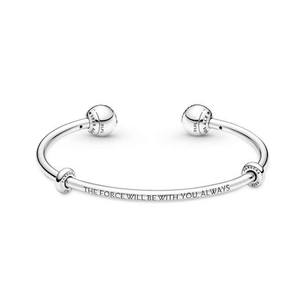 Pandora Moments Star Wars™ Light & Dark Side Logo Open Bangle 