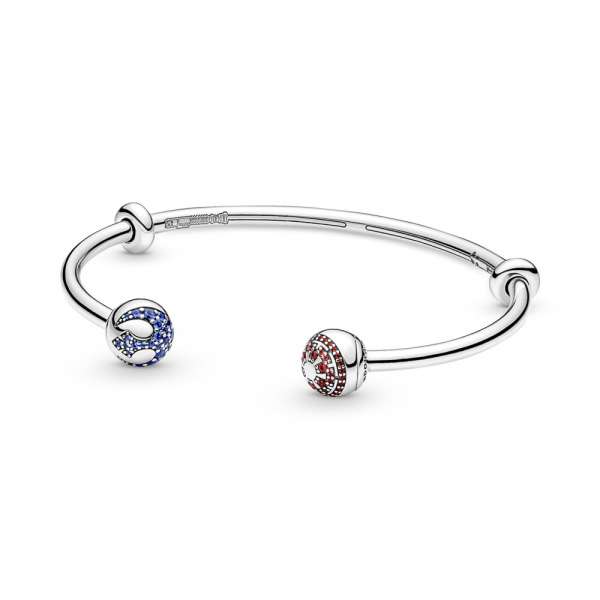 Pandora Moments Star Wars™ Light & Dark Side Logo Open Bangle 