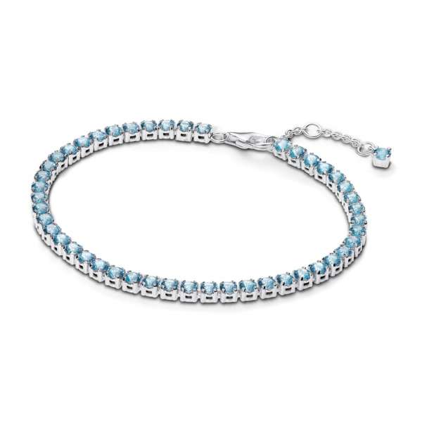 Sparkling Light Blue Tennis Bracelet
